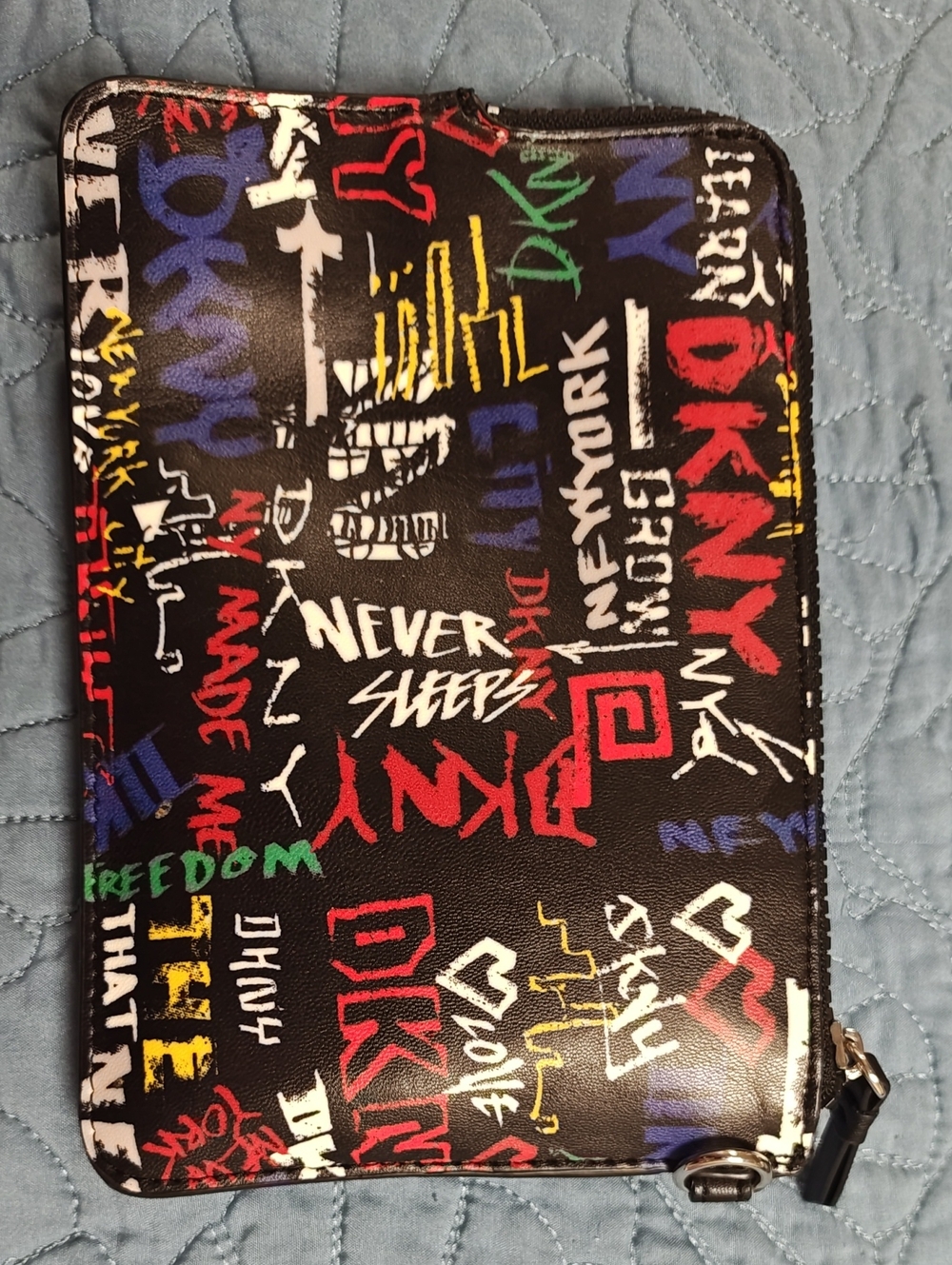 Black Graffiti Zip-Around Cosmetic Case - DKNY Style